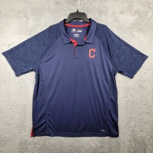 MLB Cleveland Guardians TX3 Cool Polo Shirt Mens XXL Baseball Apparel‎